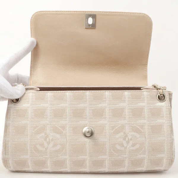 Chanel Around 2002 Made New Travel Line Matelasse Plate Chain Bag