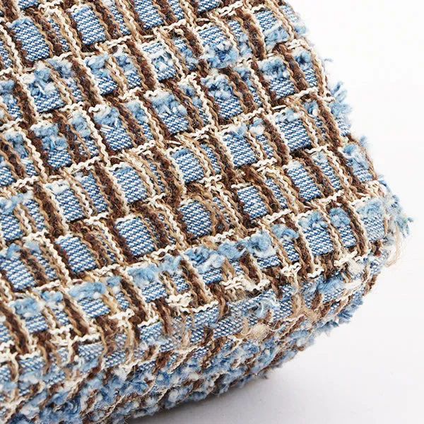 Chanel Around 2003 Made Tweed Chocolate Bar Chain Bag Indigo/Multi