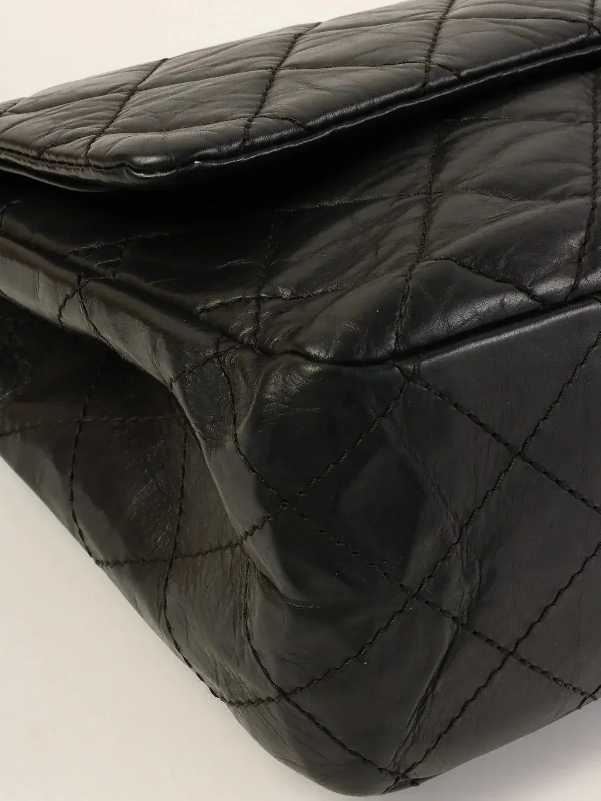 CHANEL Around 2011 Made 2.55 Chain Shoulder Bag Black