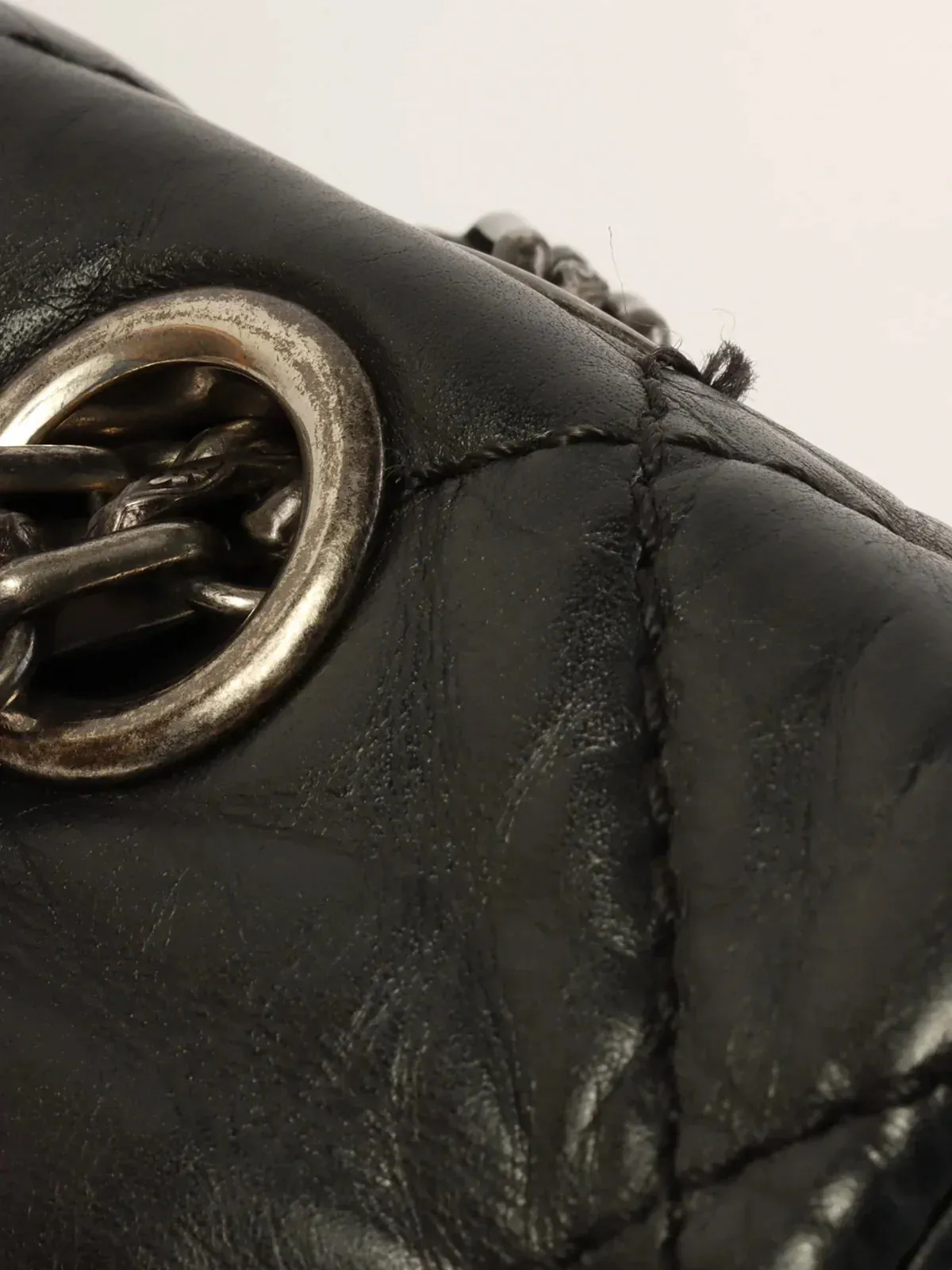 CHANEL Around 2011 Made 2.55 Chain Shoulder Bag Black