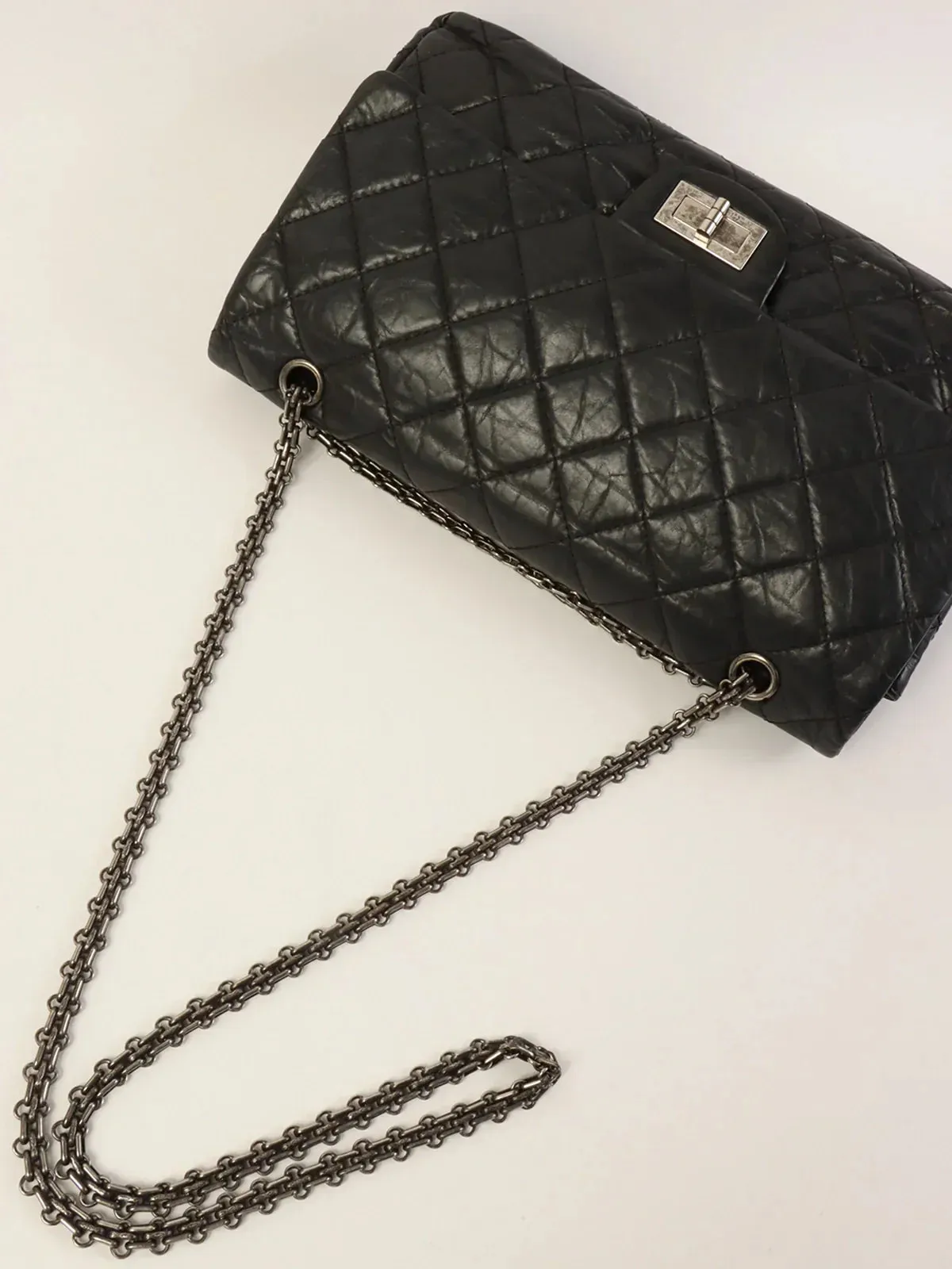 CHANEL Around 2011 Made 2.55 Chain Shoulder Bag Black