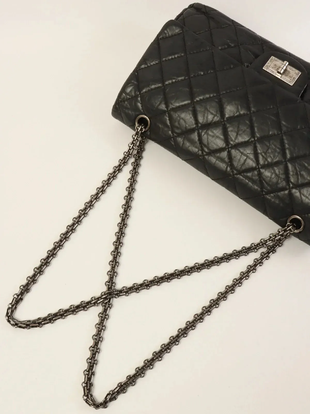 CHANEL Around 2011 Made 2.55 Chain Shoulder Bag Black
