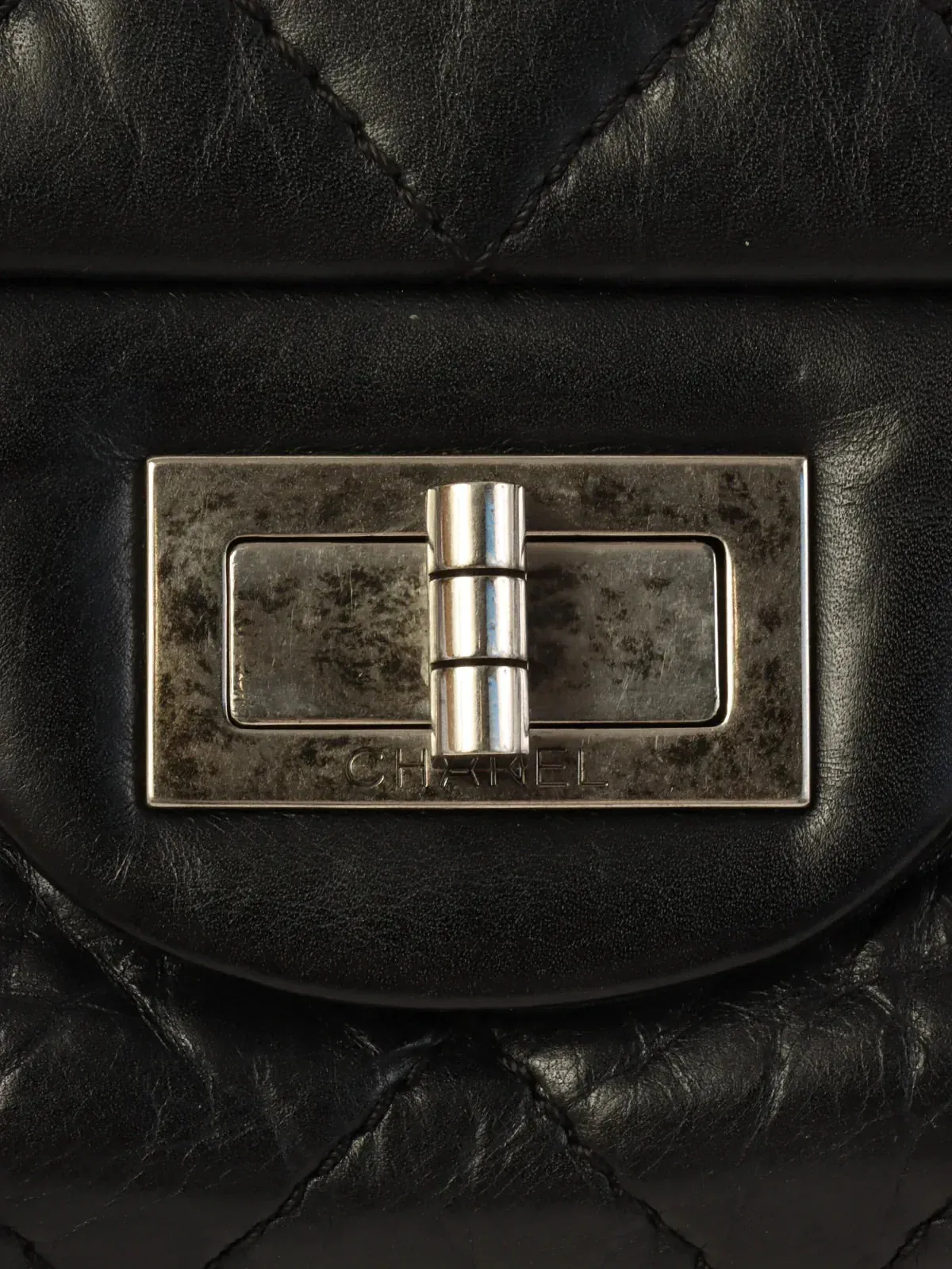 CHANEL Around 2011 Made 2.55 Chain Shoulder Bag Black
