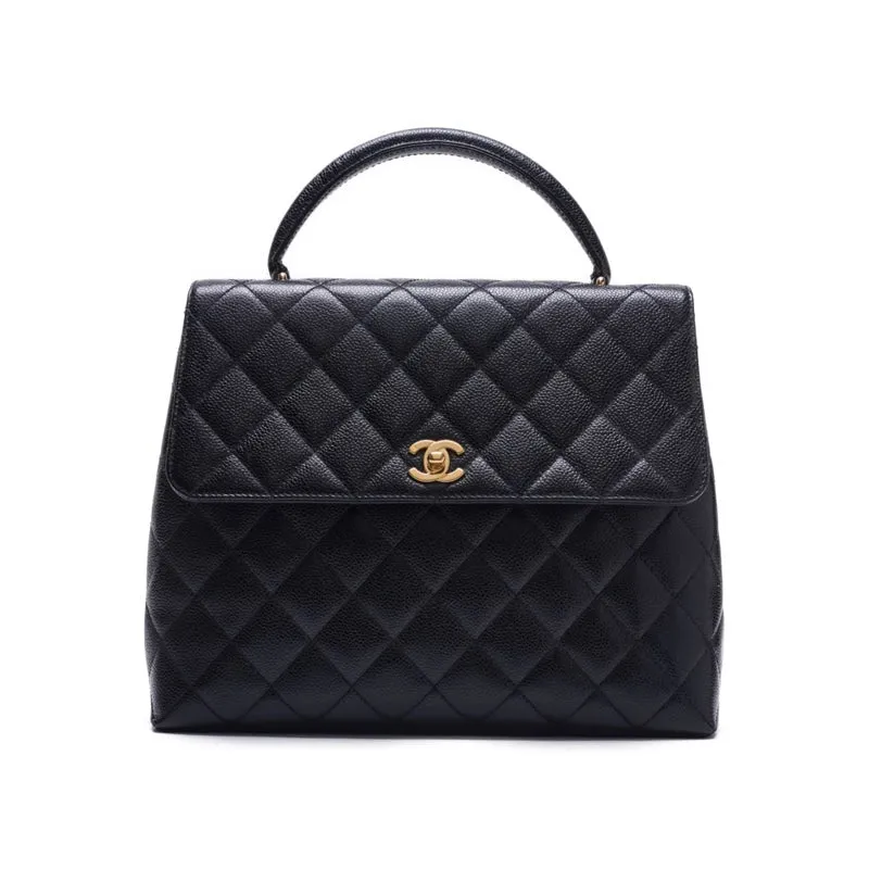 CHANEL CHANEL Matrasse Turn-Lock Kerry- Handbag Caviar S Black  Shoulder Bag Mini Shoulder Bag  Bag Hybrid   Ship] Dutch Shark Online