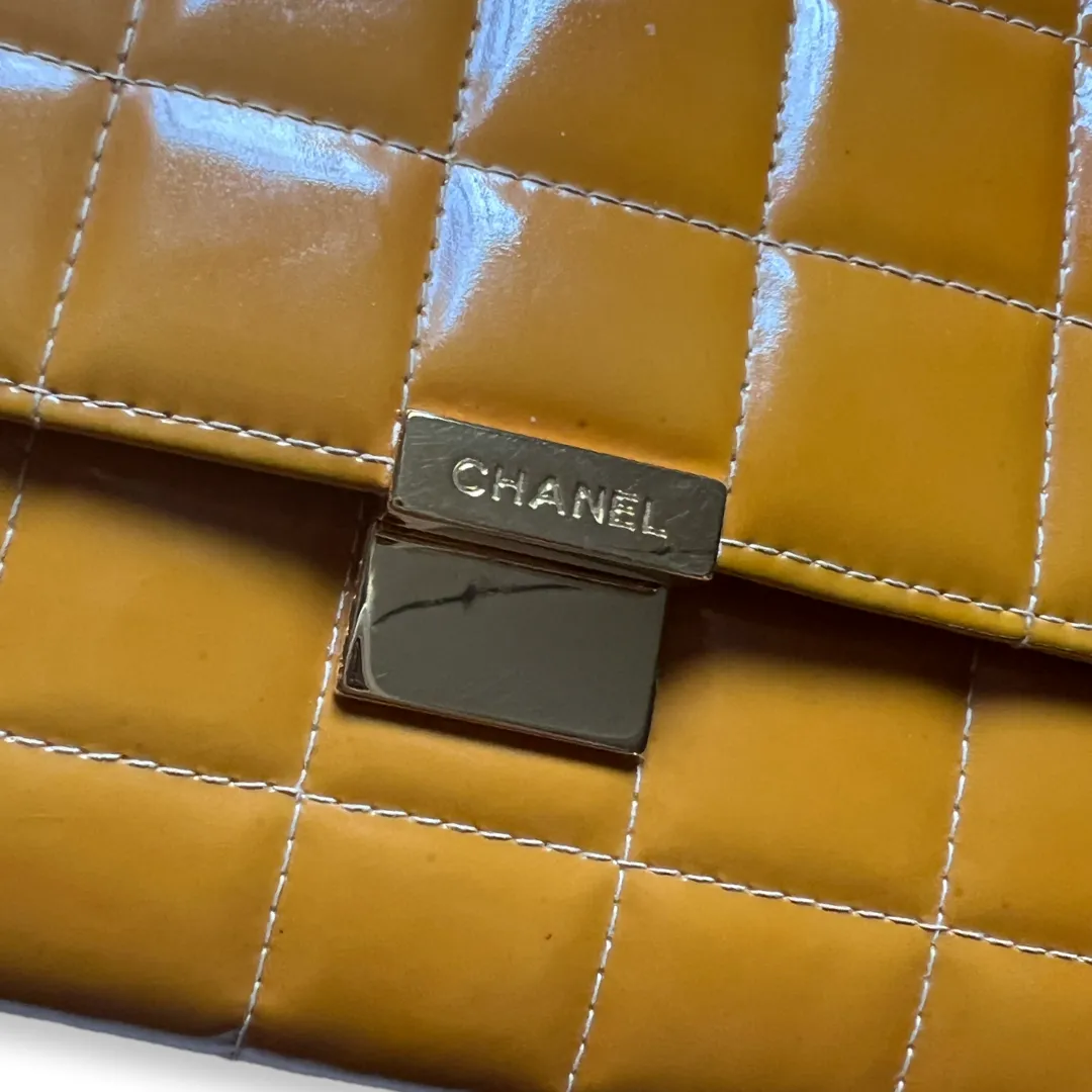 Chanel Chocolate Bar Orange Handbag