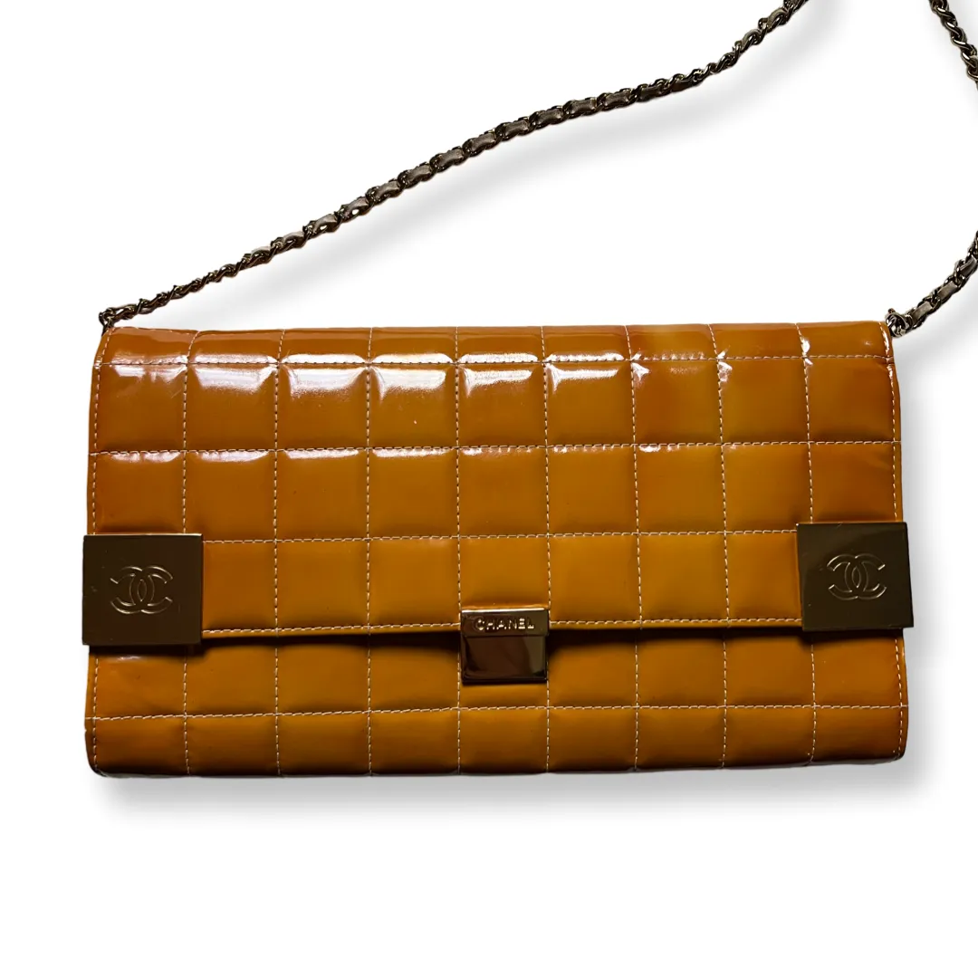 Chanel Chocolate Bar Orange Handbag