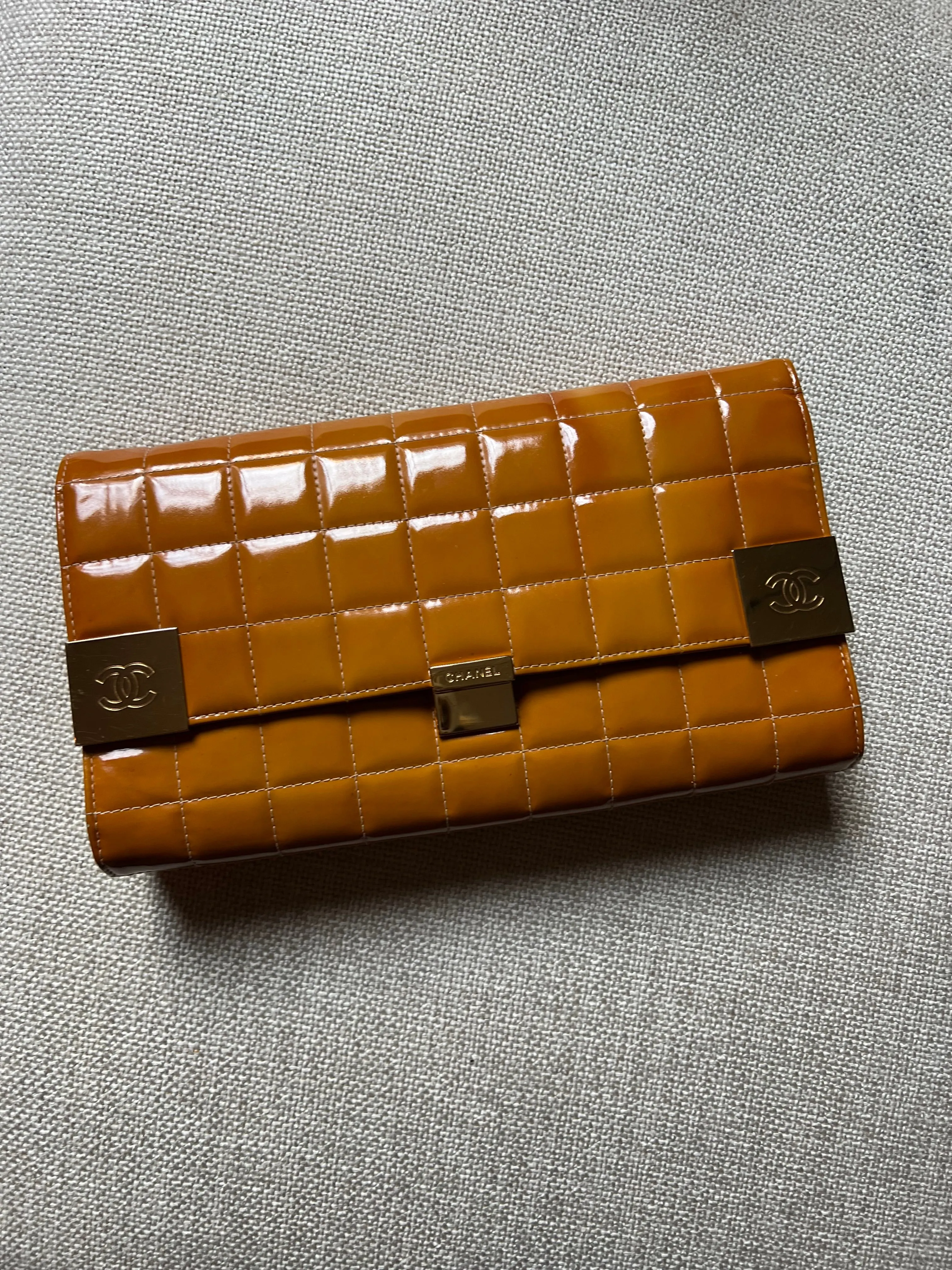 Chanel Chocolate Bar Orange Handbag