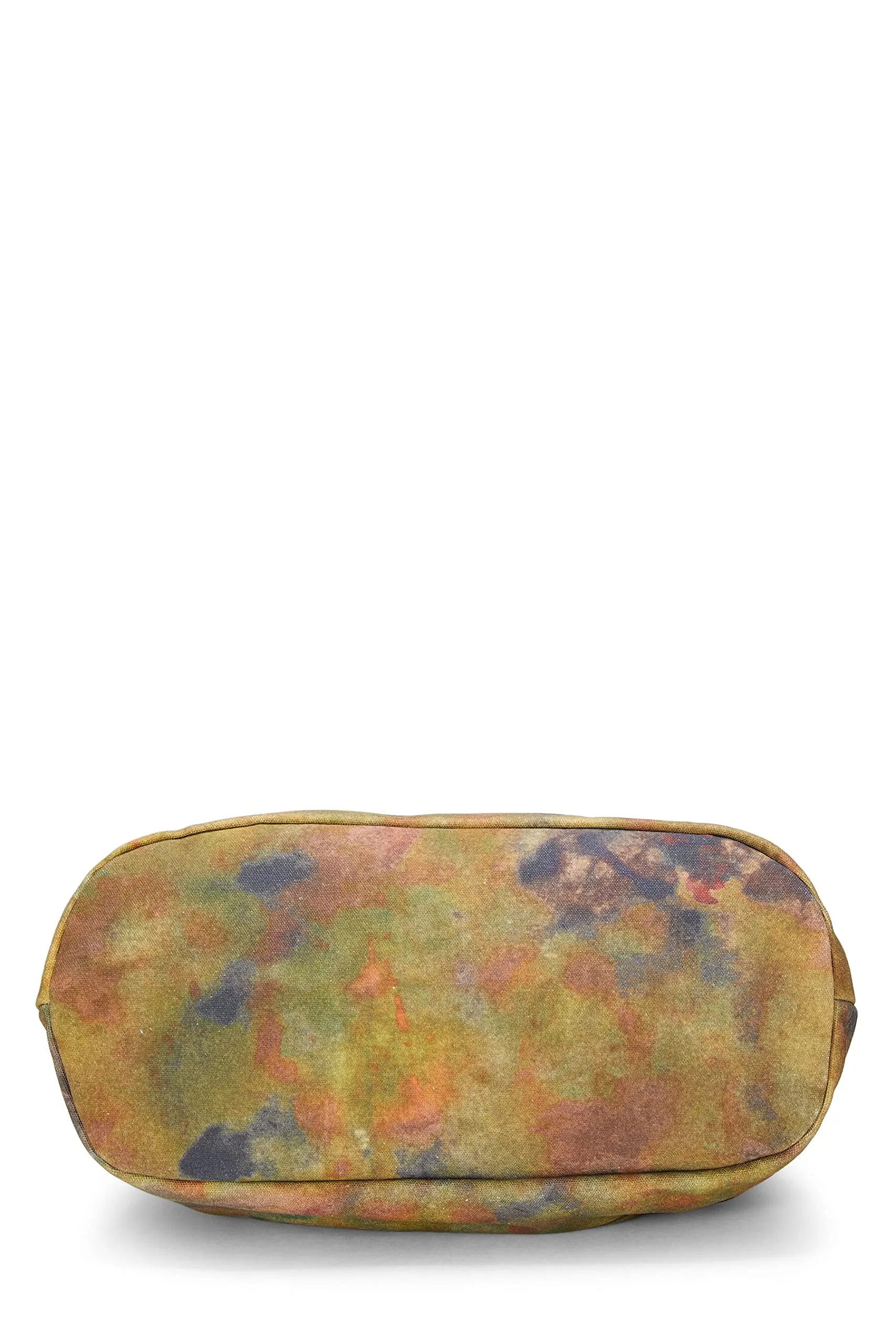 Chanel,  Green Graffiti Canvas On The Pavements Bowling Bag, Green