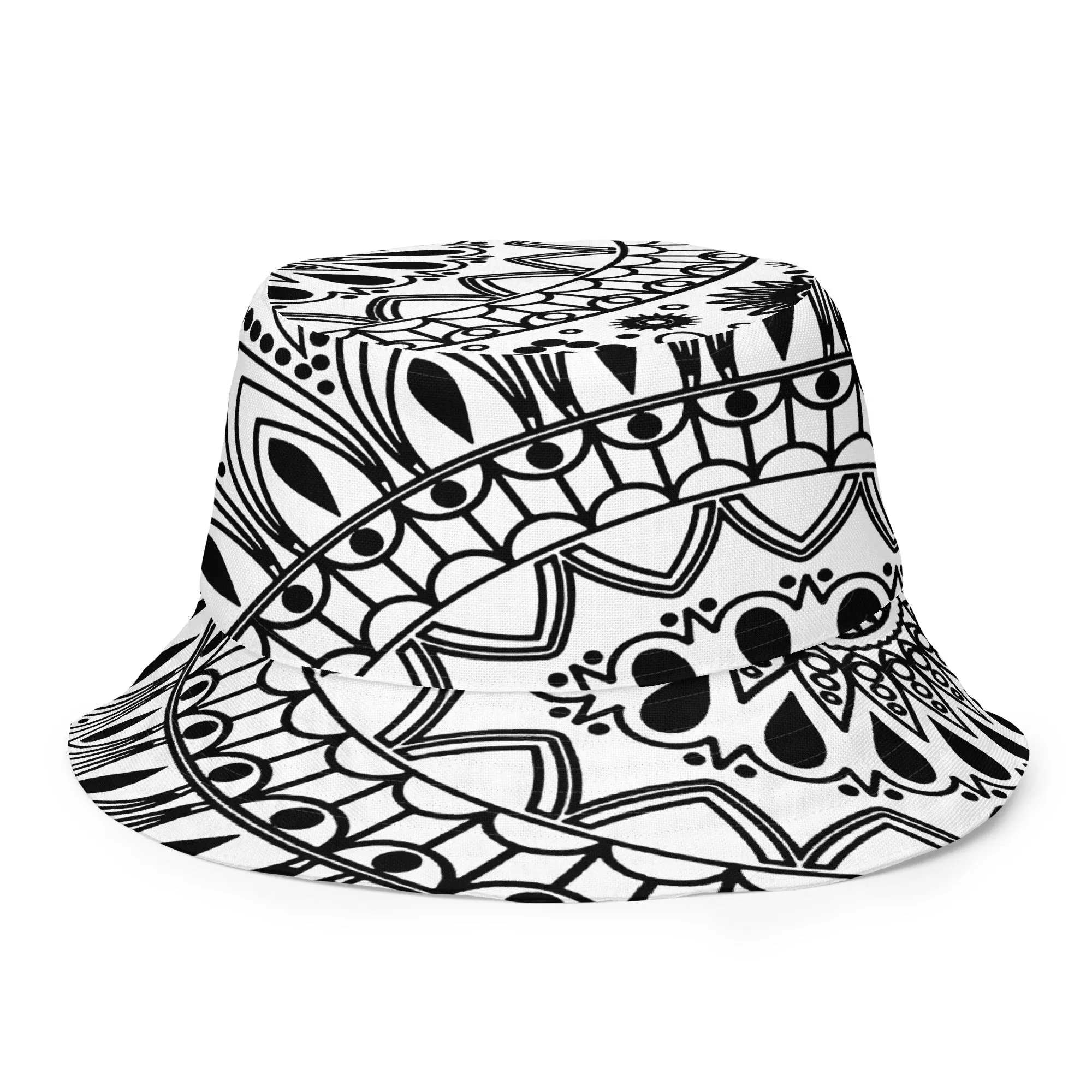Chic Contrast Stylish Black and White Bucket Hat, lioness-love