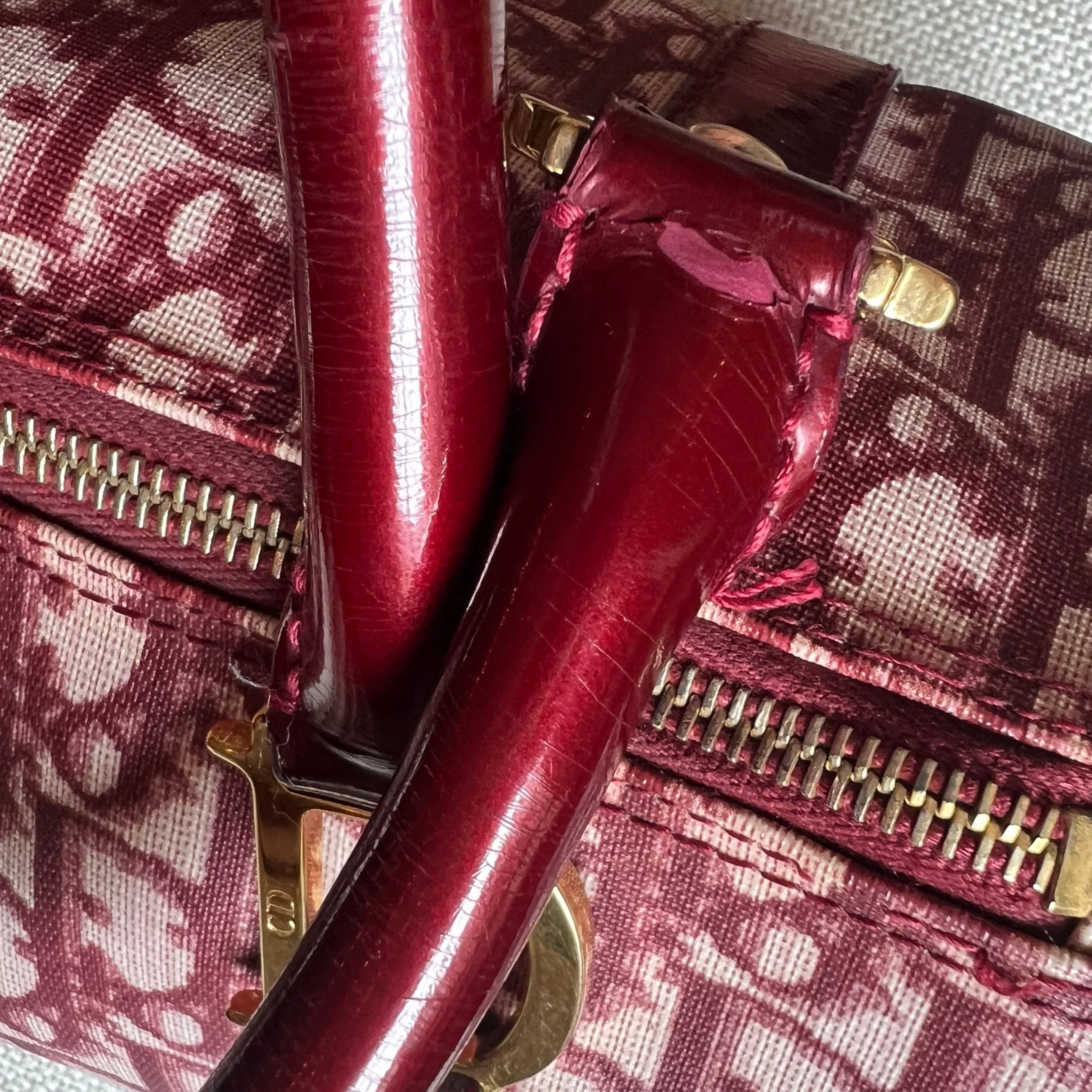 Christian Dior Boston Bag Bordeaux