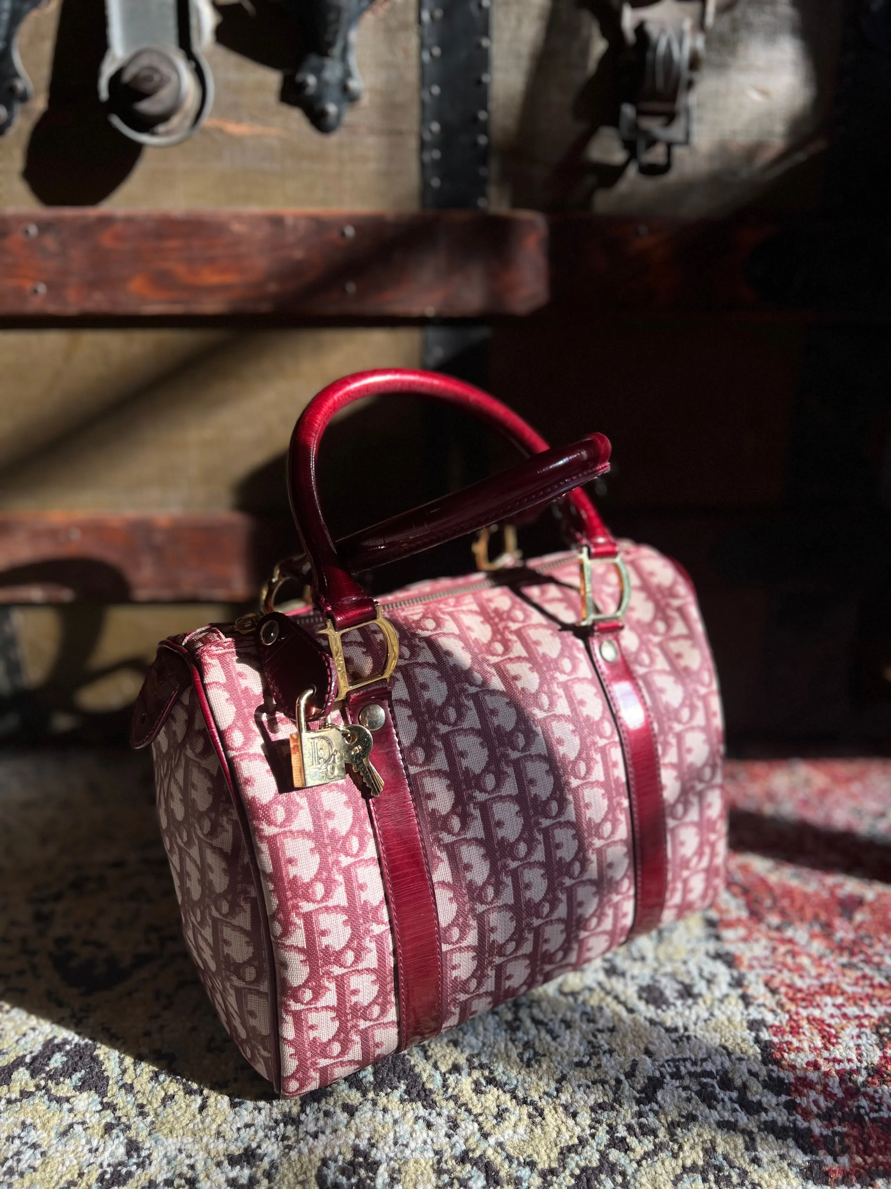 Christian Dior Boston Bag Bordeaux
