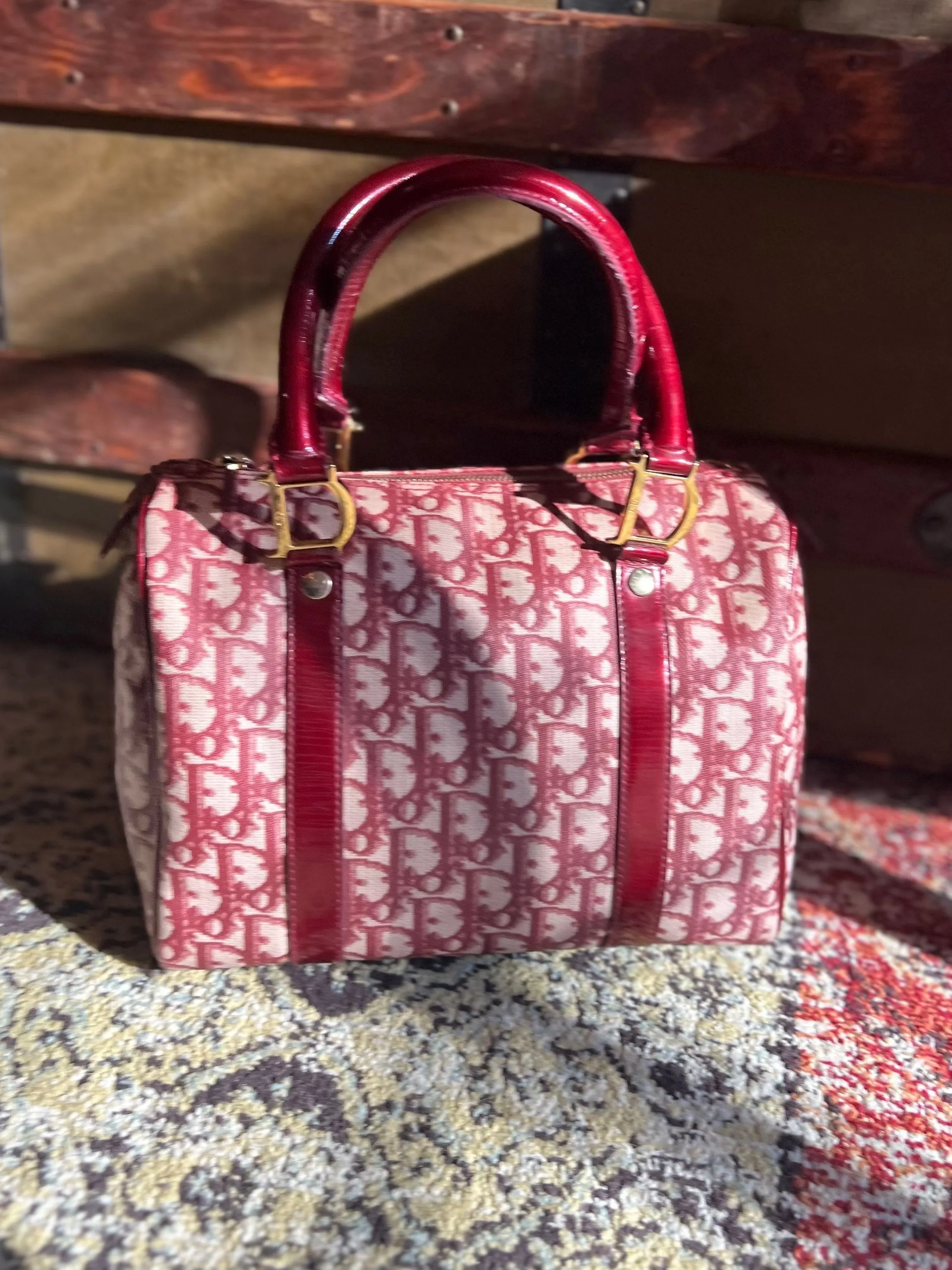 Christian Dior Boston Bag Bordeaux
