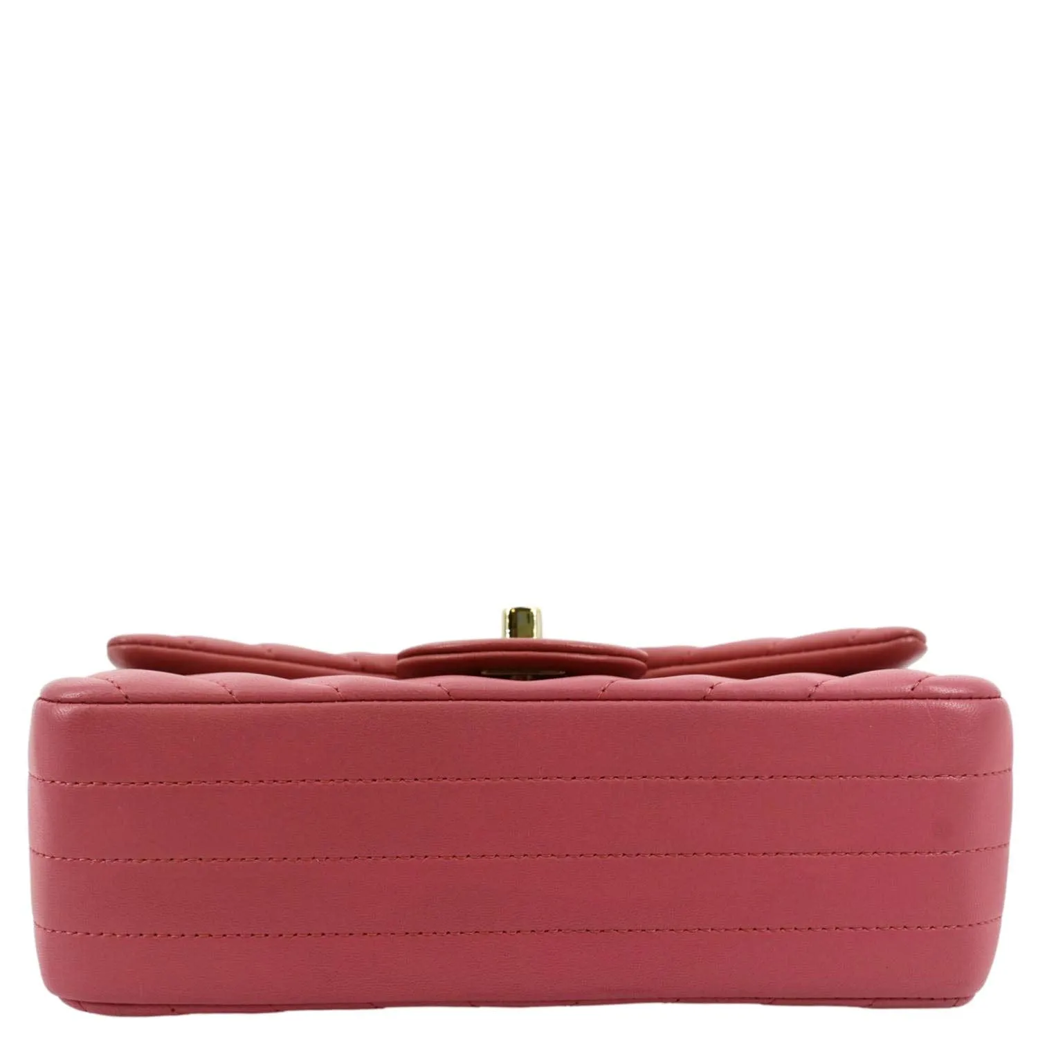 CL Timeless Classic Square Flap Chevron Calfskin Leather Crossbody Bag Pink