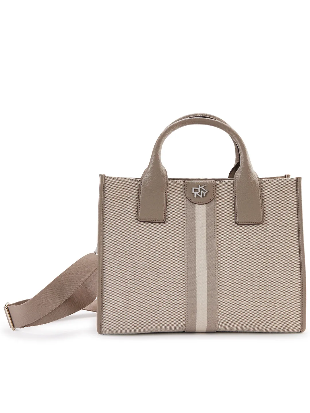 DKNY Women Off White Printed Handbag
