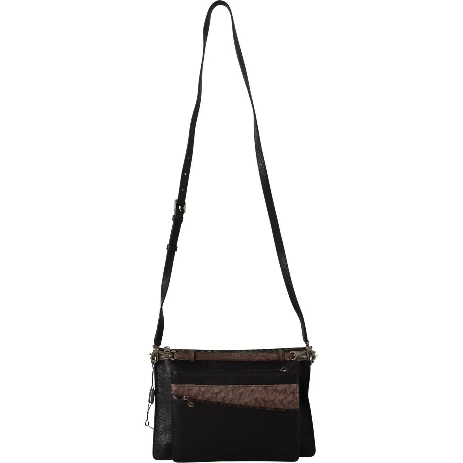 Dolce & Gabbana Elegant Black Leather Sling Shoulder Bag