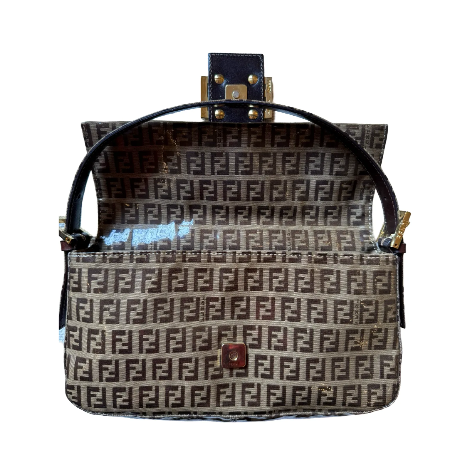 Fendi Baguette Patent Zucchino