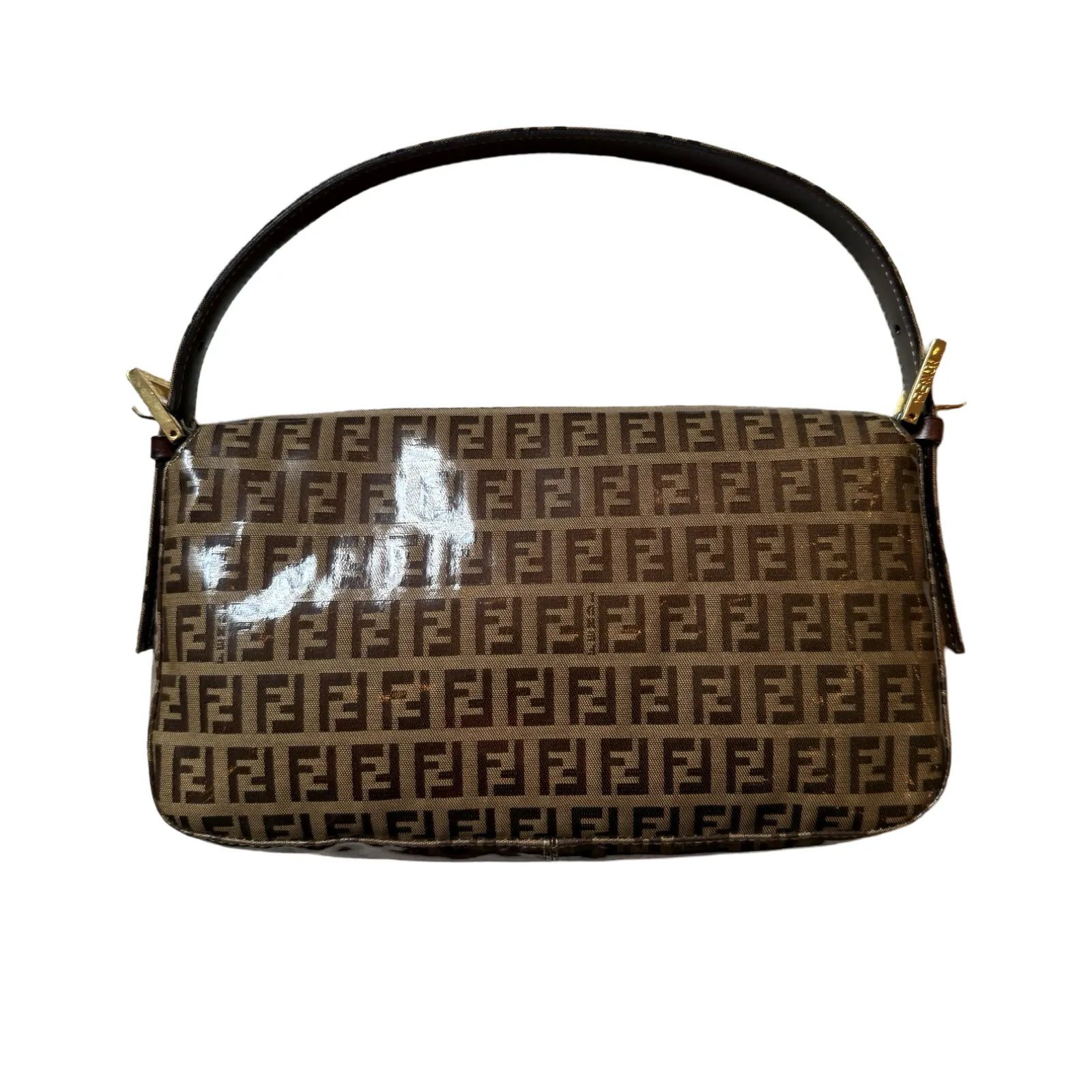 Fendi Baguette Patent Zucchino