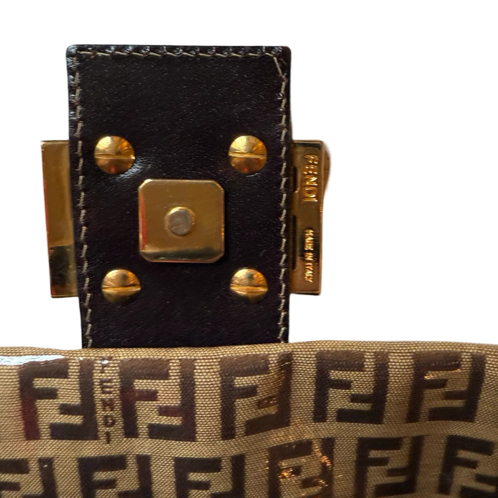Fendi Baguette Patent Zucchino