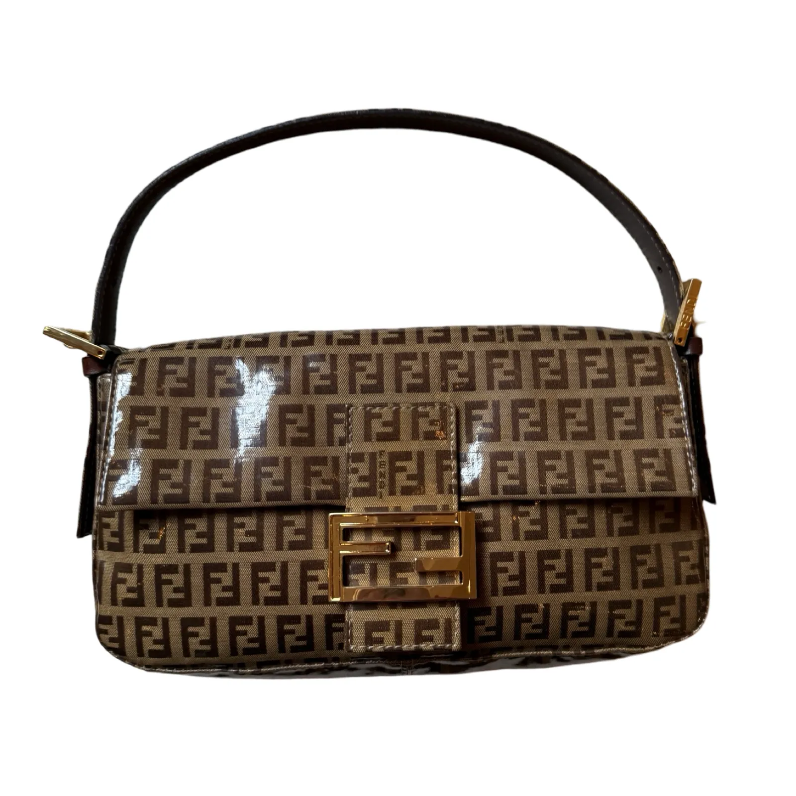 Fendi Baguette Patent Zucchino