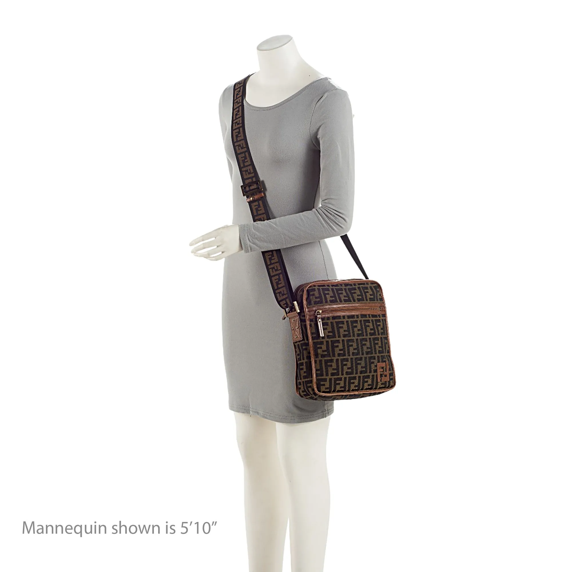 Fendi Zucca Canvas Zip Messenger (SHF-atYduB)