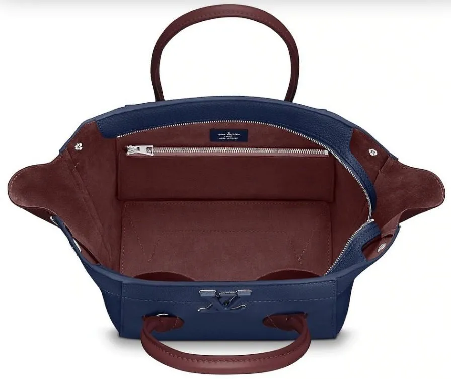 Freedom Leather Handbag, Navy Blue
