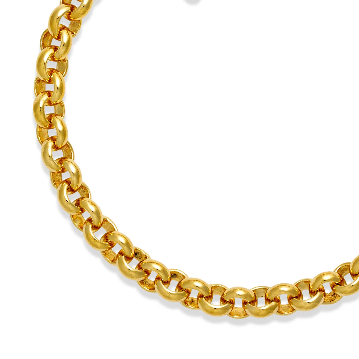Gold Plated Heavy Round Belcher Bracelet