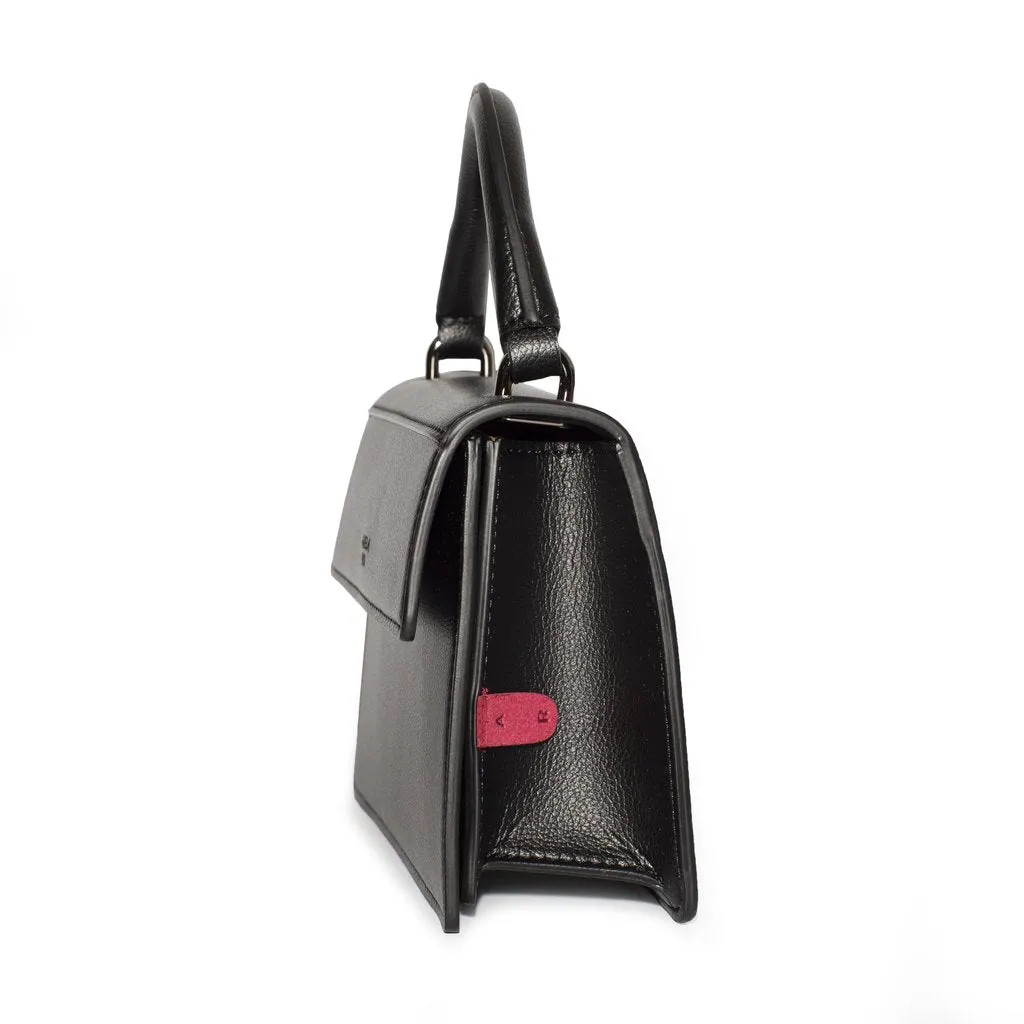 Hamilton Satchel Micro with Signet in Black