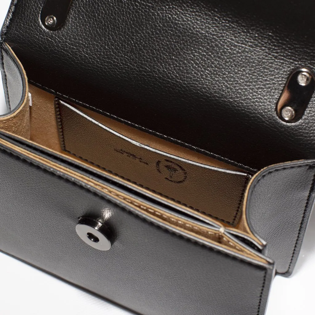 Hamilton Satchel Micro with Signet in Black