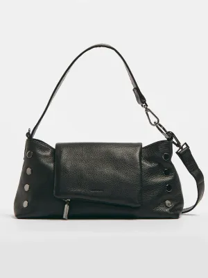 Hammitt Los Angeles VIP Satchel in Black/Gunmetal