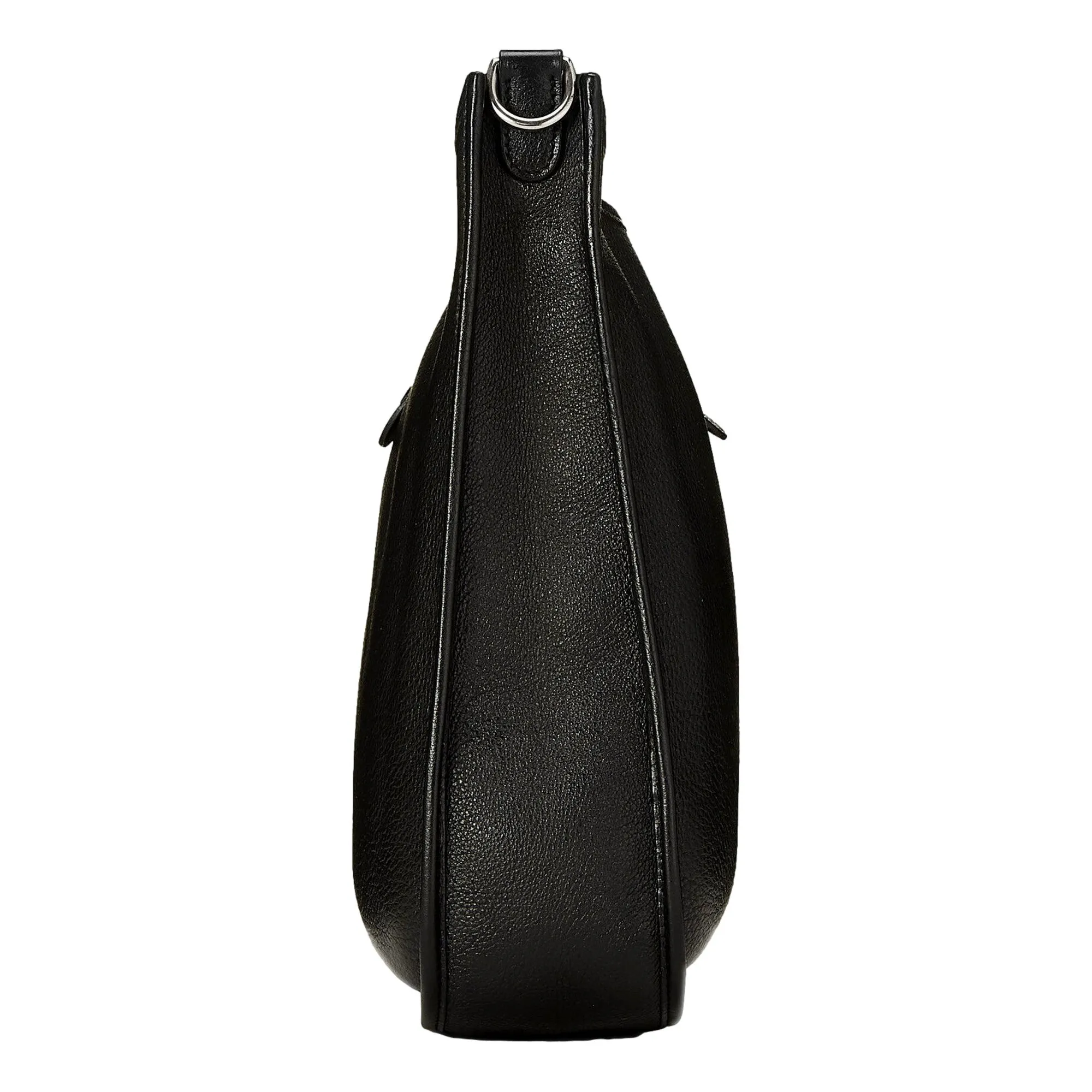 Hermes Evelyne PM Shoulder Bag Taurillon Clemence Calfskin SHW Noir Black