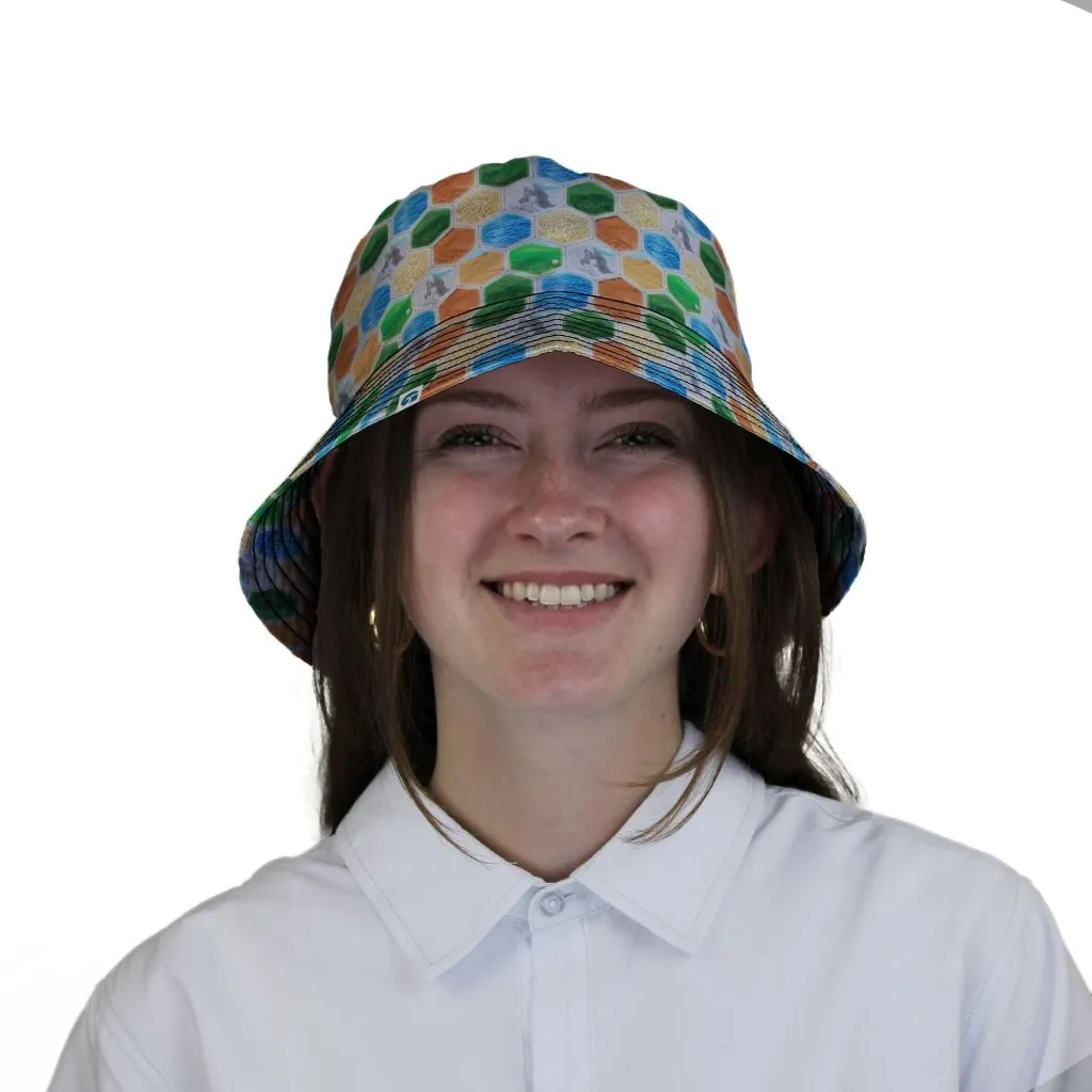 Hexagon Tile Board Game Bucket Hat