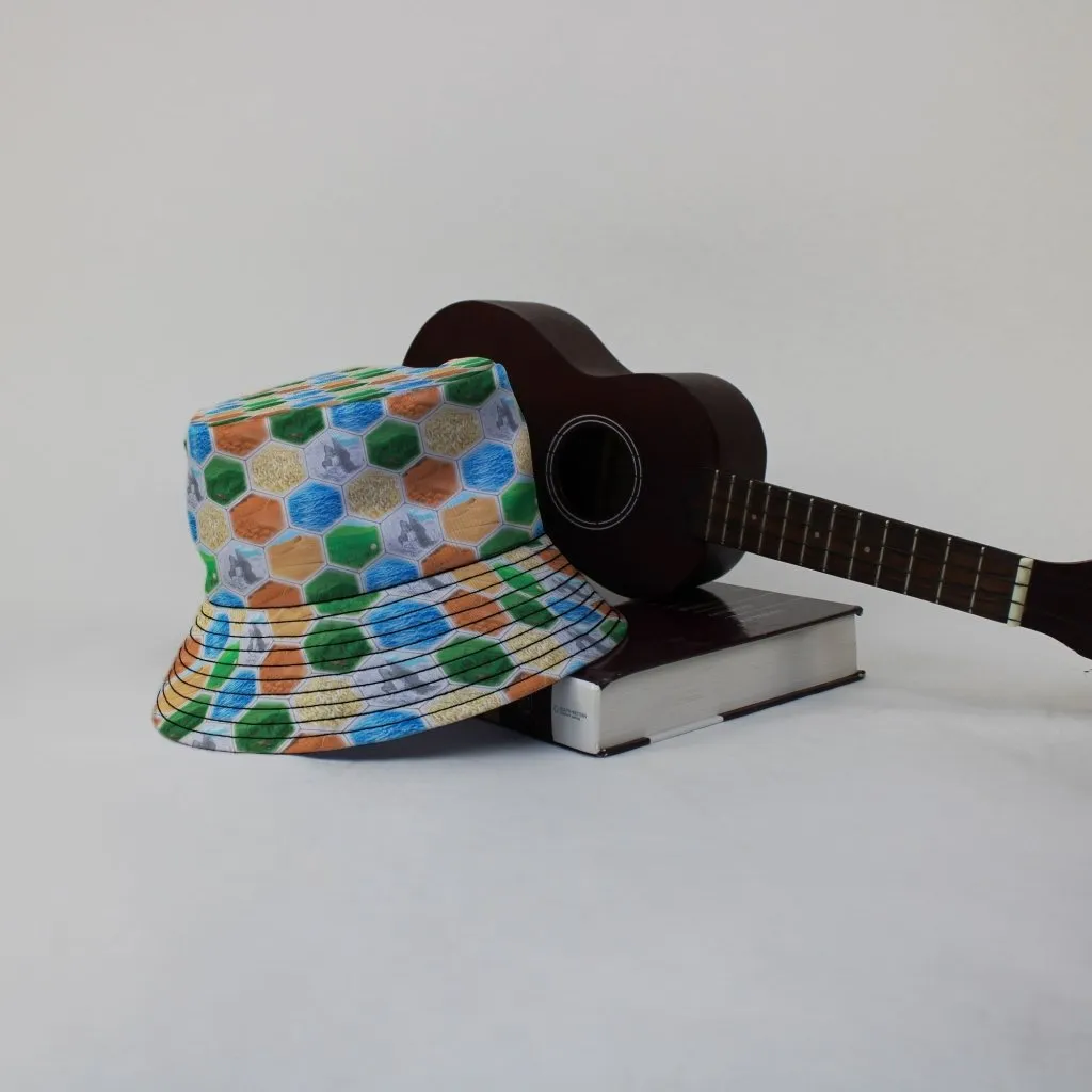 Hexagon Tile Board Game Bucket Hat