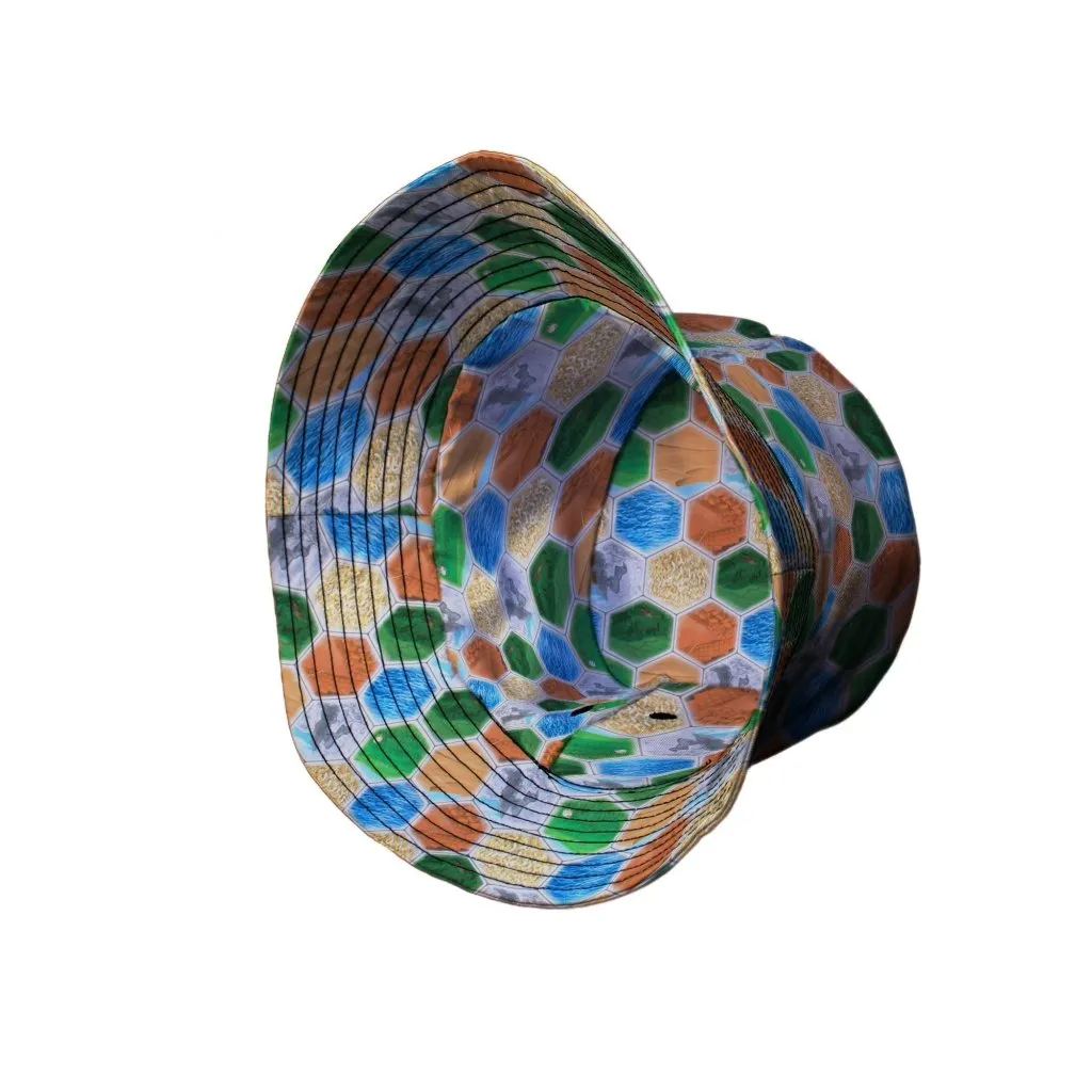 Hexagon Tile Board Game Bucket Hat