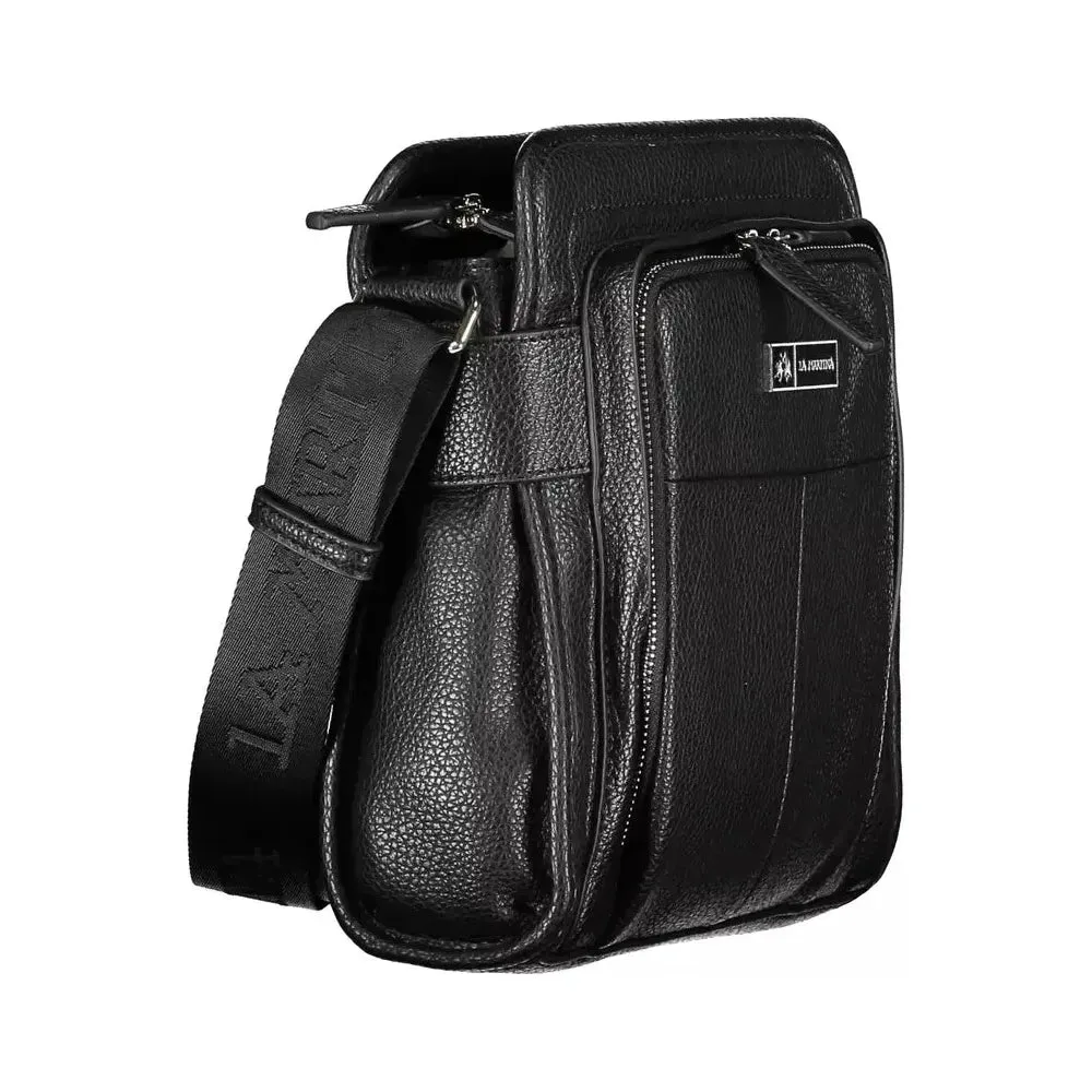 La Martina Black Polyethylene Men Shoulder Bag