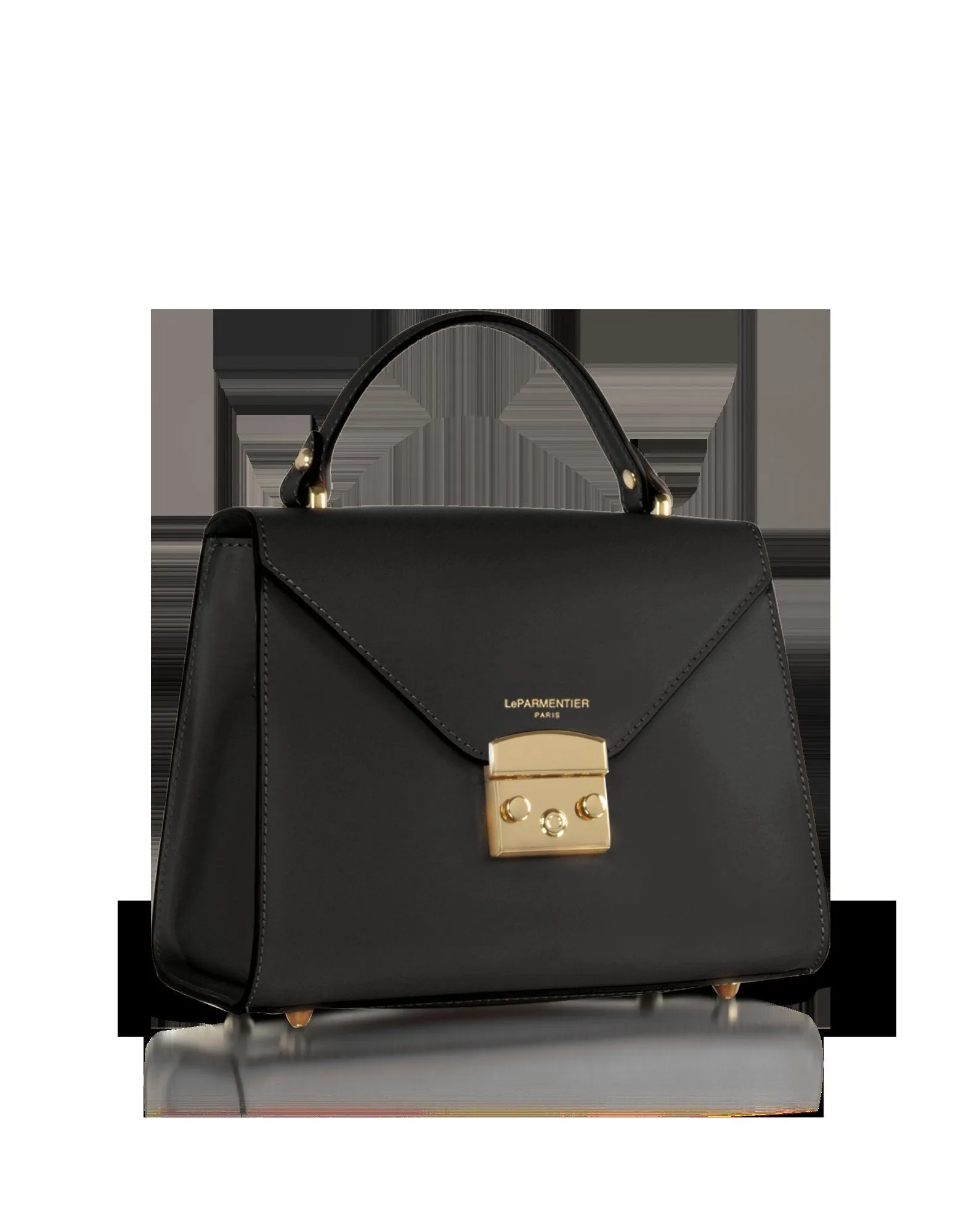 Le Parmentier Gold Charm Italian Leather Satchel