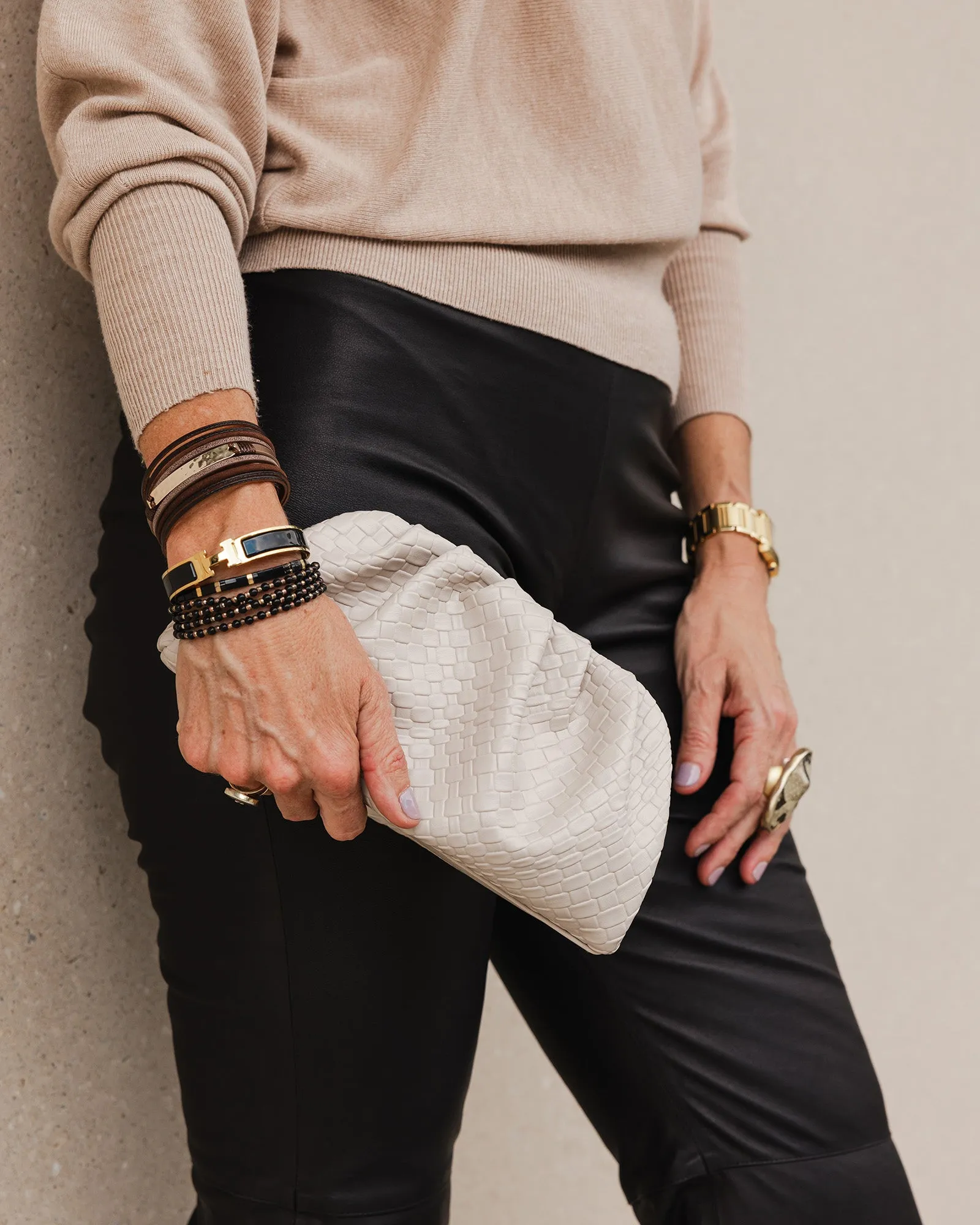 Macy Woven Clutch