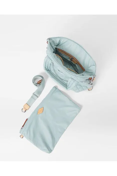 MZ Wallace Sutton Deluxe Small Quilted Bag 1286X1891 | Silver Blue