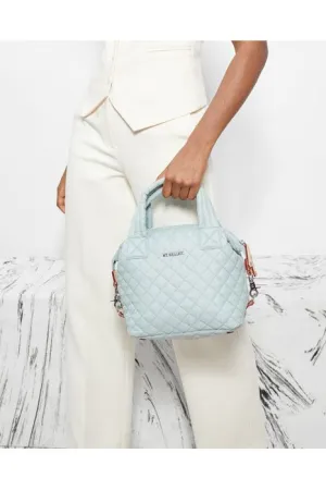 MZ Wallace Sutton Deluxe Small Quilted Bag 1286X1891 | Silver Blue