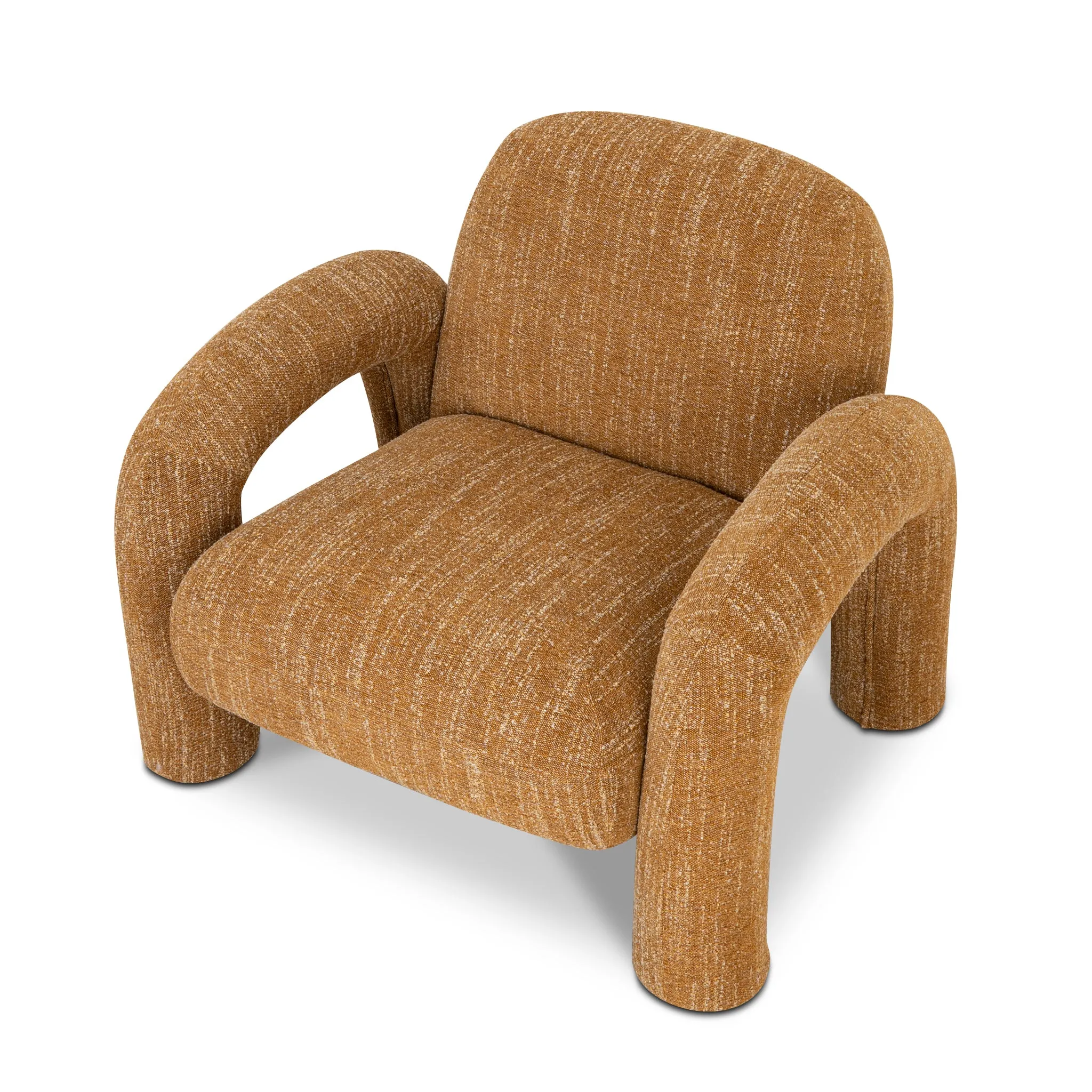 Nico Fabric Armchair - Ginger Brown