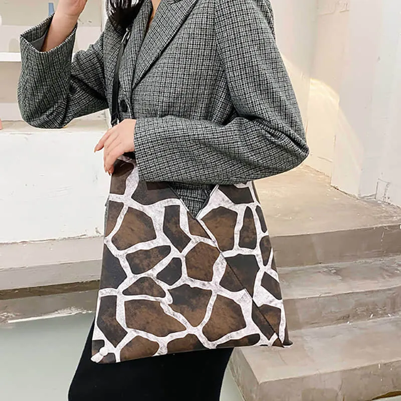 Personalized retro women's bag texture tote bag