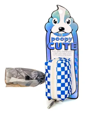 poopyCUTE | Cute Poop Bag Holder | INDY Check Cyan