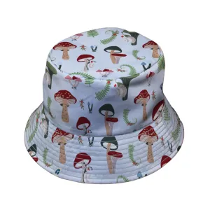 Santa Snails and Winter Mushrooms Bucket Hat