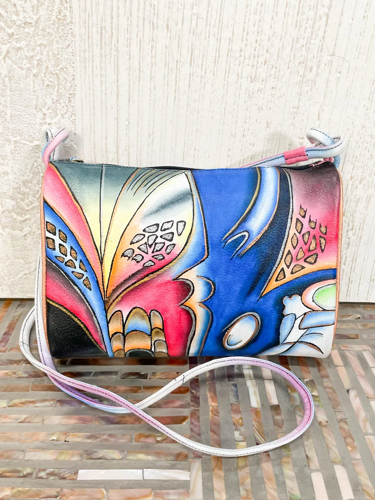 Small Crossbody Shoulder Bag, Blue Fusion