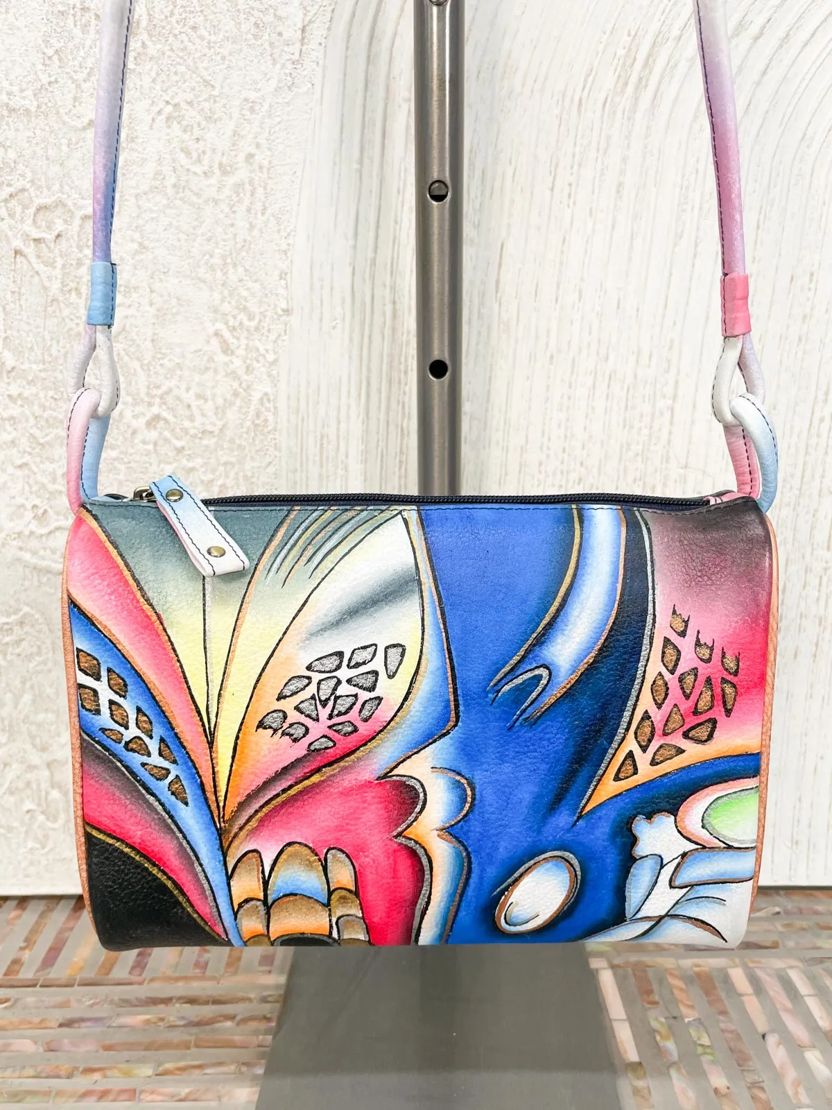 Small Crossbody Shoulder Bag, Blue Fusion