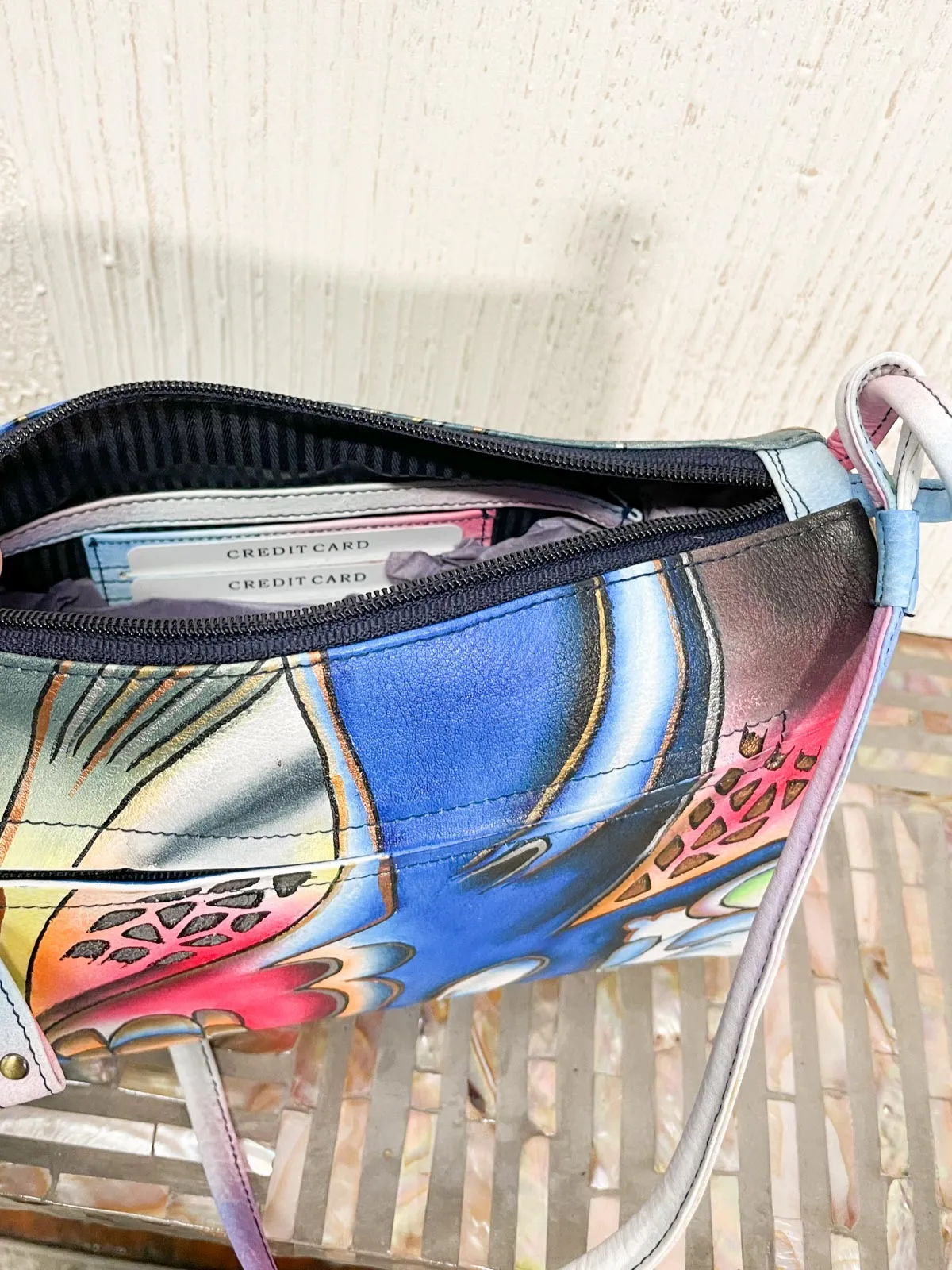 Small Crossbody Shoulder Bag, Blue Fusion