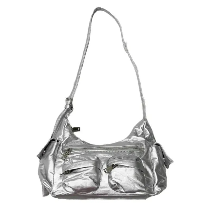 UAKISS  -  2024 New Women's Fashion Handbags Retro Solid Color PU Leather Shoulder Underarm Bag Casual Women Handbags Designer Bag
