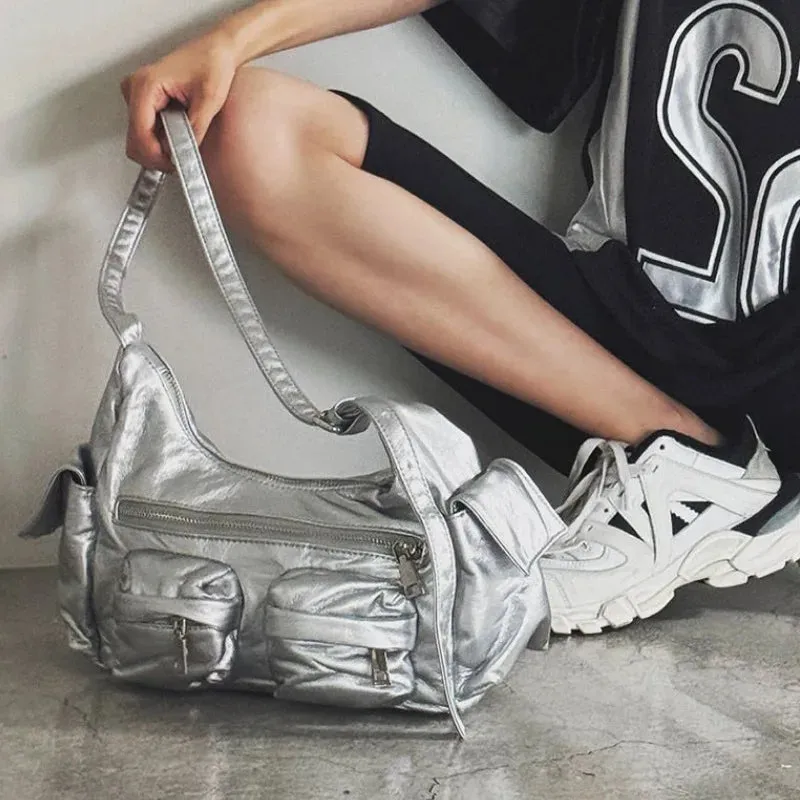 UAKISS  -  2024 New Women's Fashion Handbags Retro Solid Color PU Leather Shoulder Underarm Bag Casual Women Handbags Designer Bag