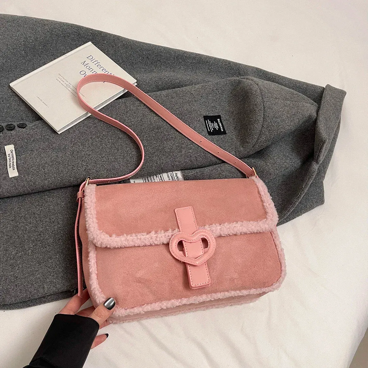 UAKISS  -  2024 Winter Y2K Retro Design Small PU Leather Flap Bag Women Fashion Handbags and Purses Shoulder Bag Y2K Crossbody Bag