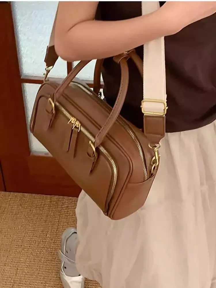 UAKISS  -  Handbags For Women Wide Shoulder Strap Bags Casual Leather Messenger Crossbody Bag Large Capacity Handbag Women's Bags