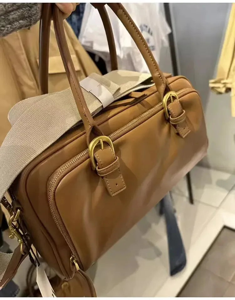 UAKISS  -  Handbags For Women Wide Shoulder Strap Bags Casual Leather Messenger Crossbody Bag Large Capacity Handbag Women's Bags